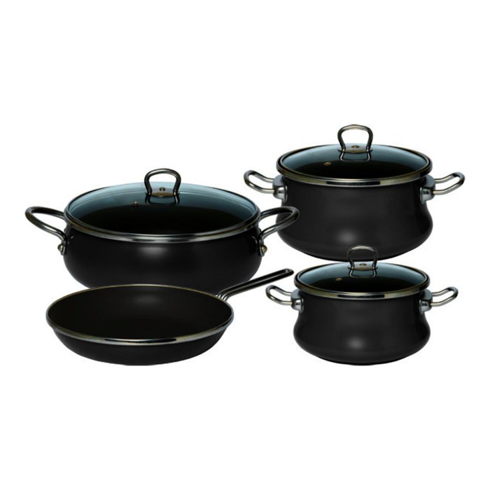 7 Parça Otantik Set — Çelik üzerine yapışmaz kaplama