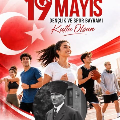 Card celebrating 19 May, Youth and Sports Day