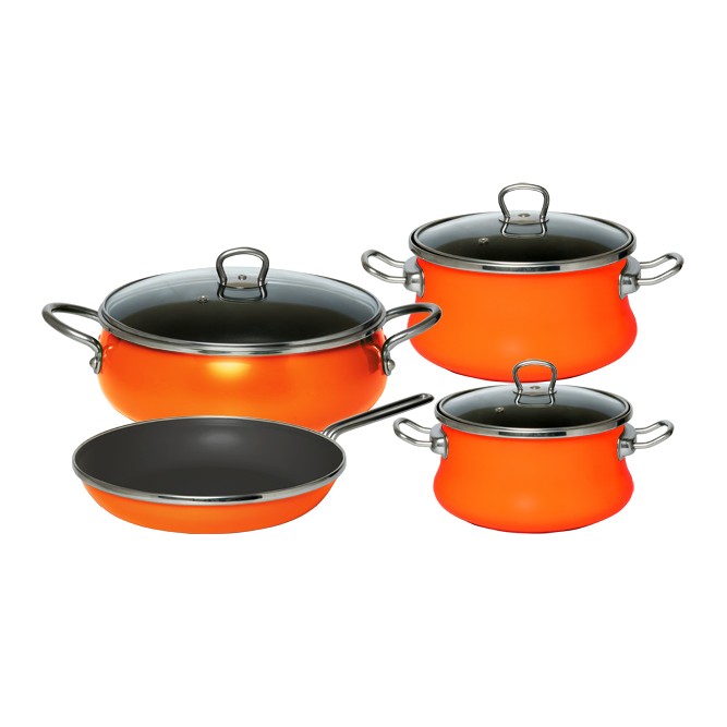 7-Piece Authentic Set — Steel enamel (EOS 800°)