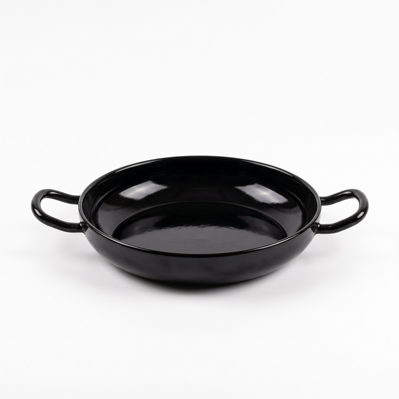 PRO 800° Wire Handle Shallow Pan — Steel enamel (EOS 800°)